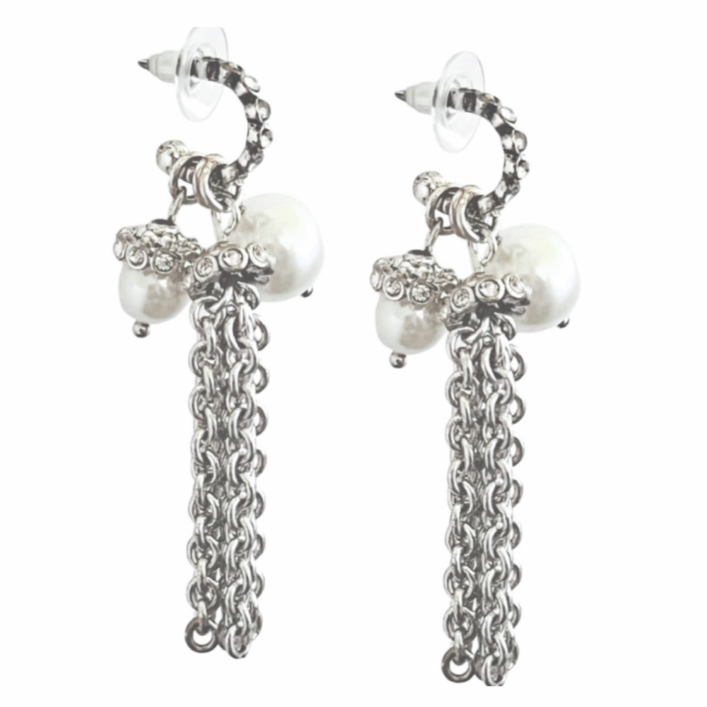 PREMIER DESIGNS • Girl’s Best Friend Four Way Style Earrings Huggie Hoops - Picture 3 of 9